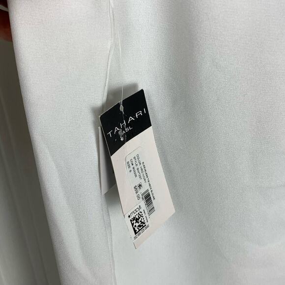 Riley & Rae White Bow Tie Sleeveless CorpCore Blouse Size S NWT - Picture 4 of 8